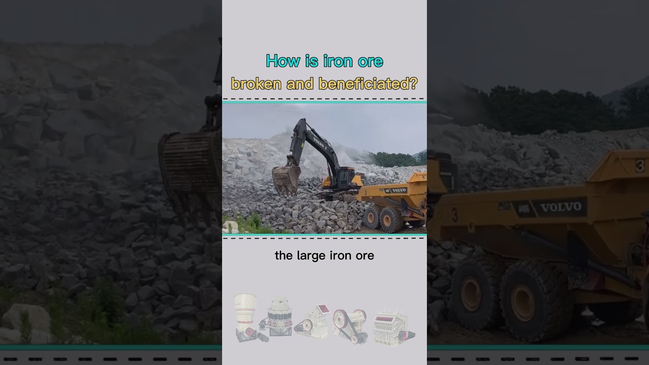 Magnetic separation process of iron ore crushing and beneficiation
