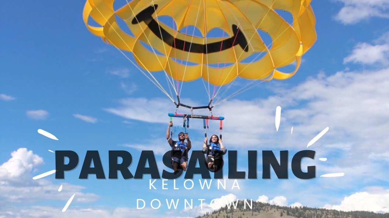 Kelowna Marina Downtown | First time parasailing in British Columbia  #kelownabc #bc #okanagan