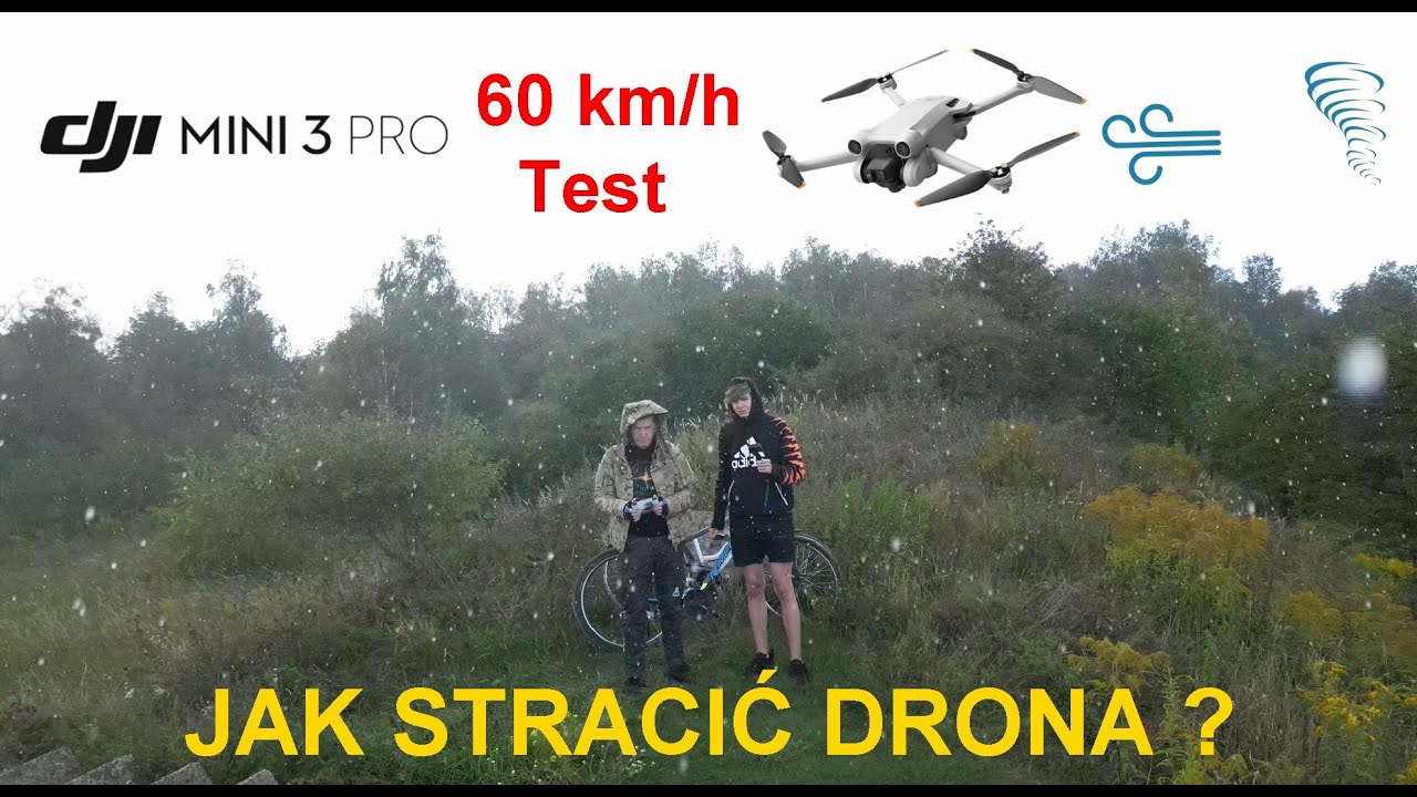 TEST drona  Dron DJI Mini 3 pro Rc  wiatr grad i deszcz . Pierwszy start . Jak stracić drona .