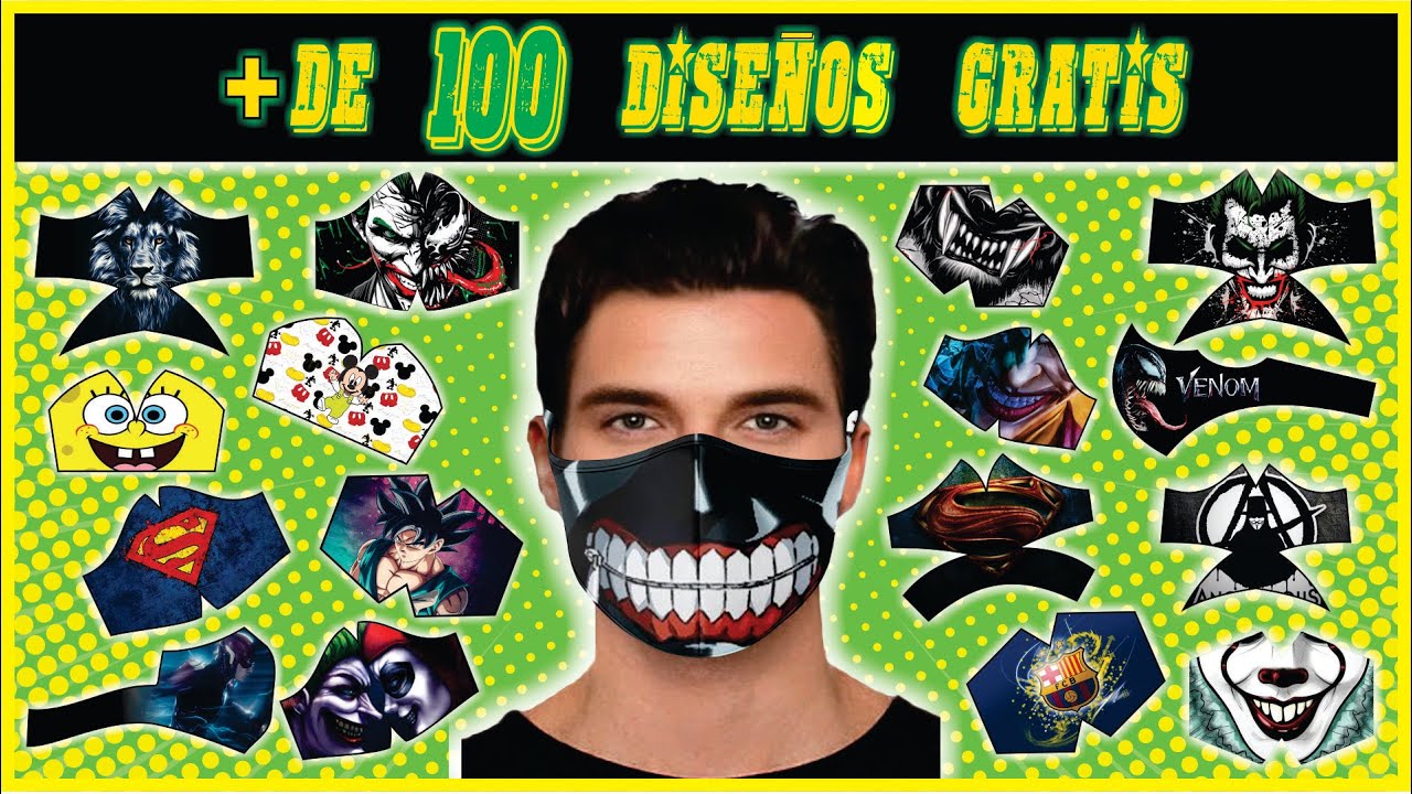 Plantillas GRATIS para sublimar MASCARILLAS / TAPABOCAS / BARBIJOS
