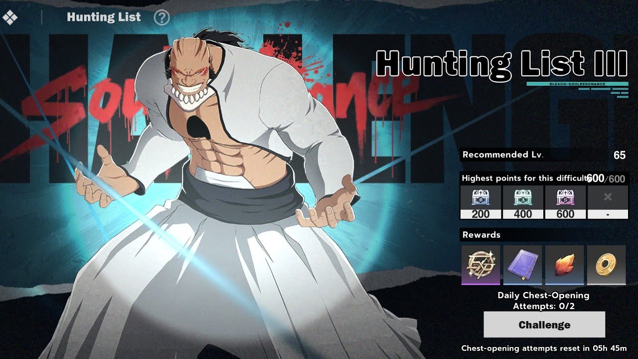 Hunting List Level 3! BLEACH: SOUL RESONANCE | GJON ANIME GAMING 