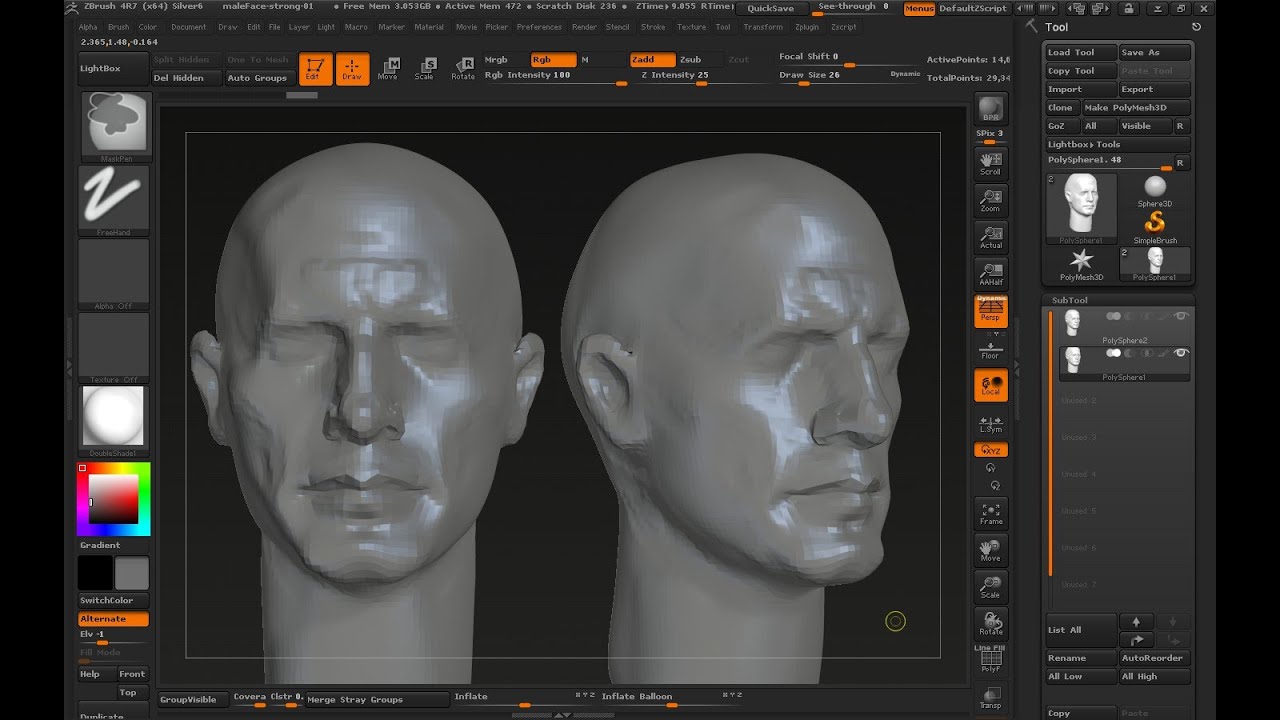 Sculpting A Strong Male Face 1