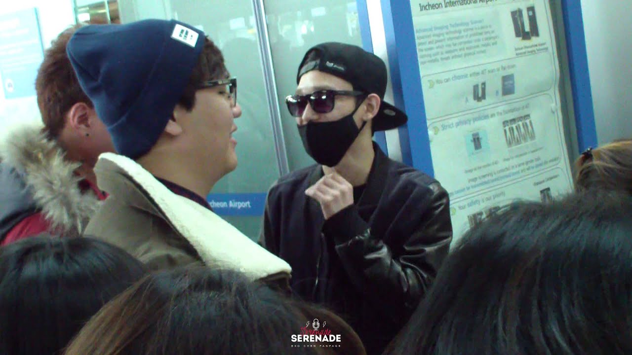 150107 ICN출국 팬분의 말에 빵터진 종대!