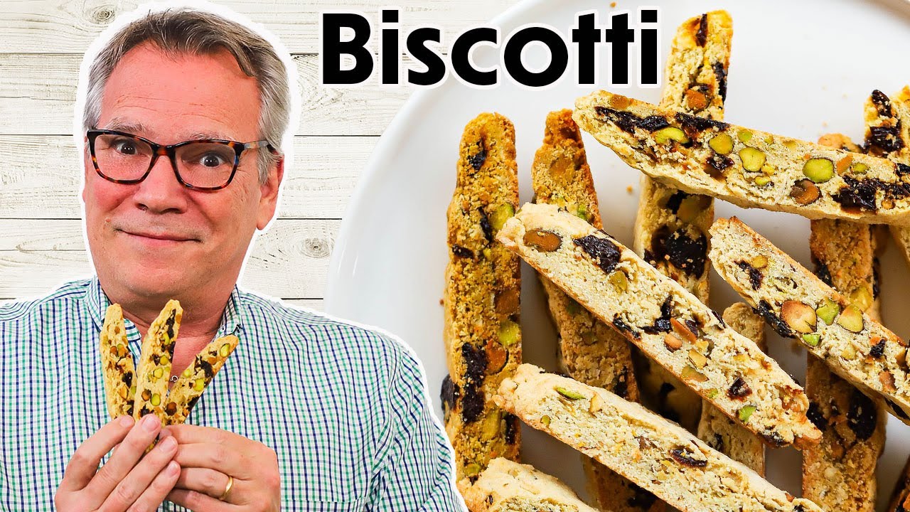 HOMEMADE Biscotti with Pistachios and Dried Cherries
