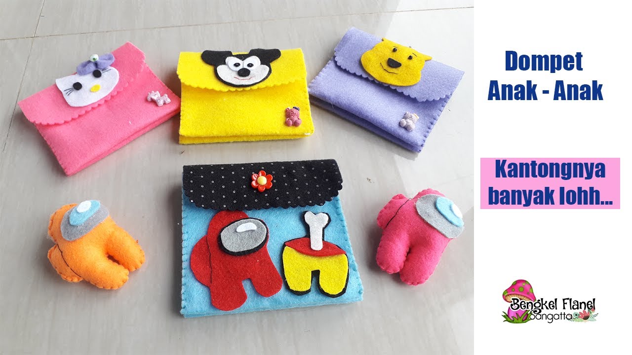 Dompet Dari Kain Flanel || Dompet Anak-Anak Karakter Among Us || Double Pouch