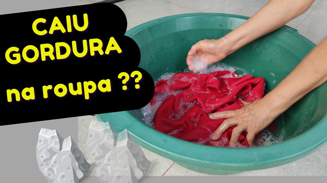 Como REMOVER mancha de &oacute;leo em roupa colorida,  t&eacute;cnica de lavanderia.