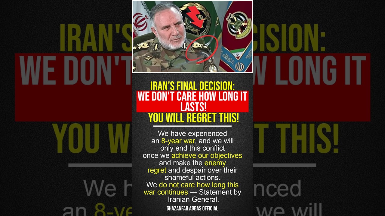 Iranian General&rsquo;s Strong Statement on Continuing the War