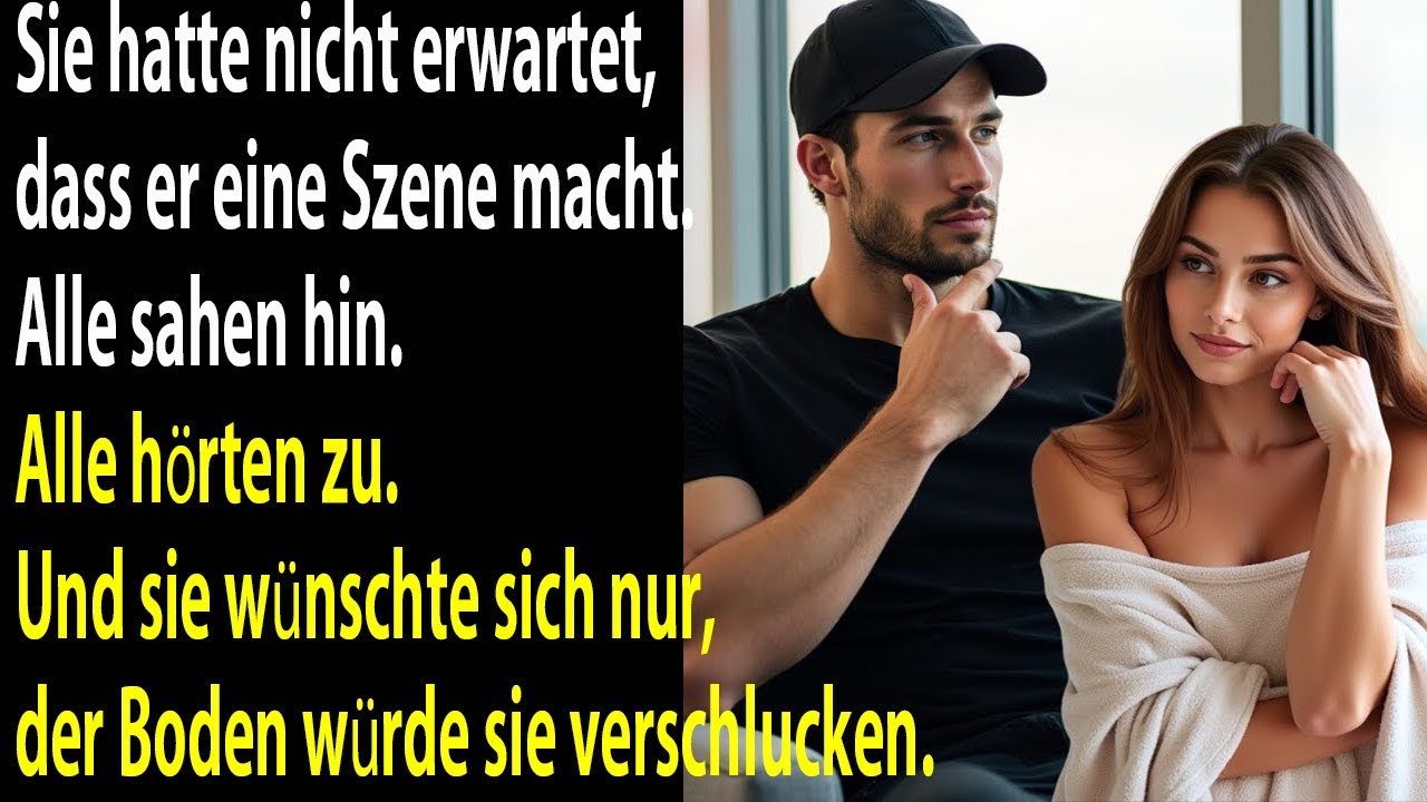Sie rechnet nicht mit seiner Szene… so peinlich, dass sie am liebsten sofort im Boden versinkt. Tja!
