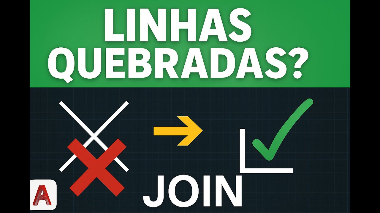 LINHAS QUEBRADAS no AutoCAD? Use ESTE COMANDO e Resolva em Segundos! (JOIN explicado)