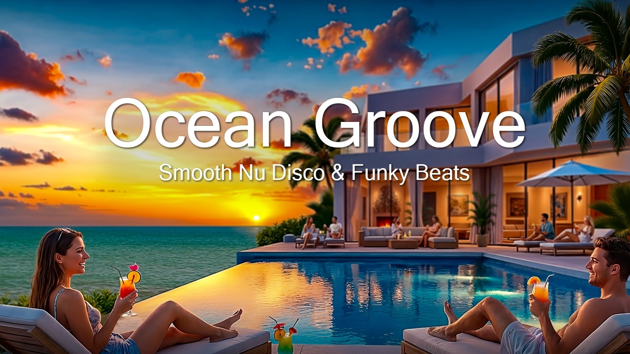 Sunset Ocean Groove 🌅 Elegant Nu Disco & Funk Vocals ✨ Luxury Villa Lounge