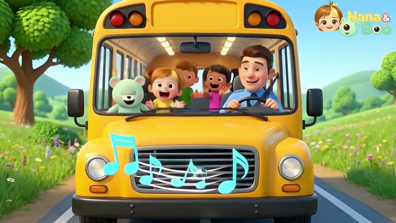 Wheels on the Bus Nana & Boo | Nursery Rhymes for Kids | Fun Songs for Toddlers