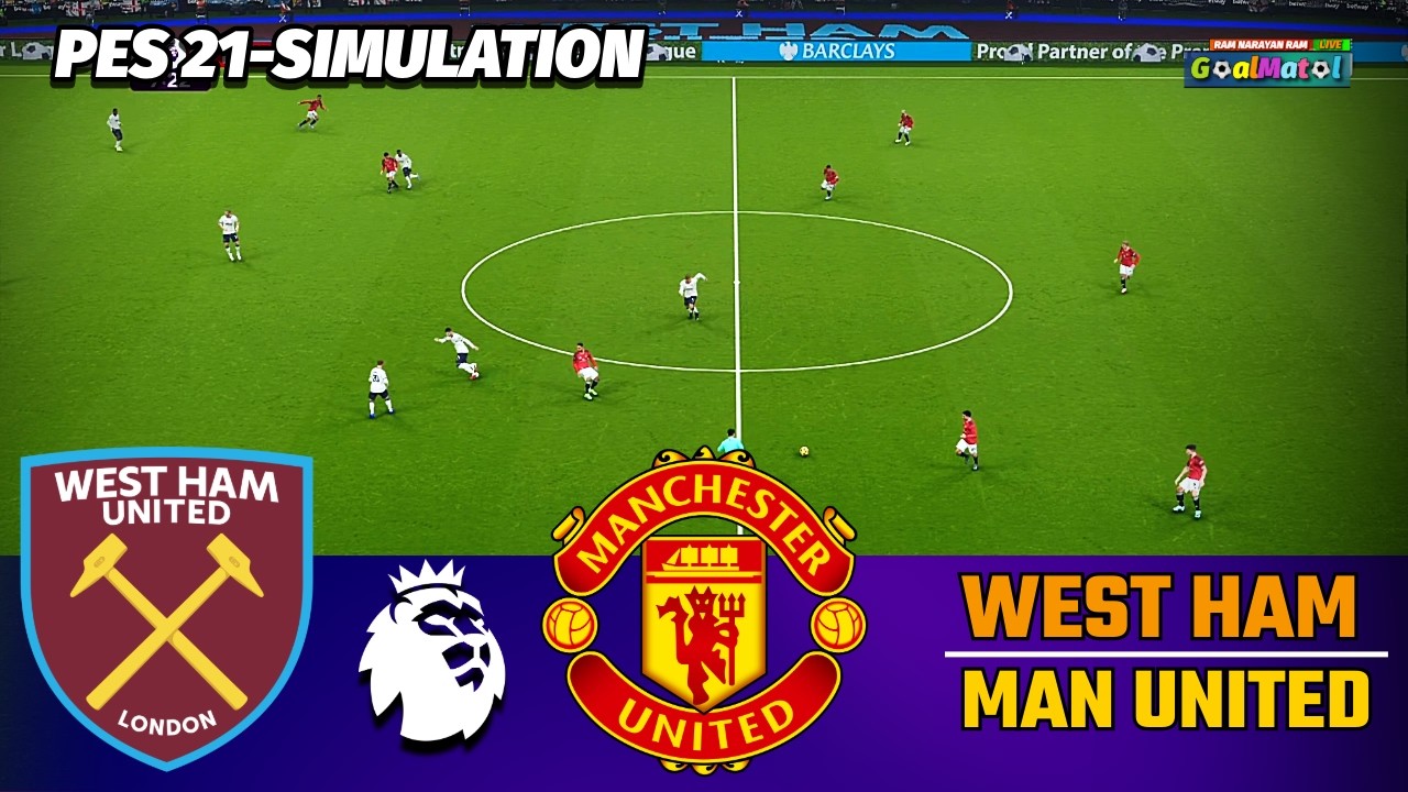 West Ham vs Manchester United | Premier League | PES 2021 Simulation | Full Match HD ⚽🔥