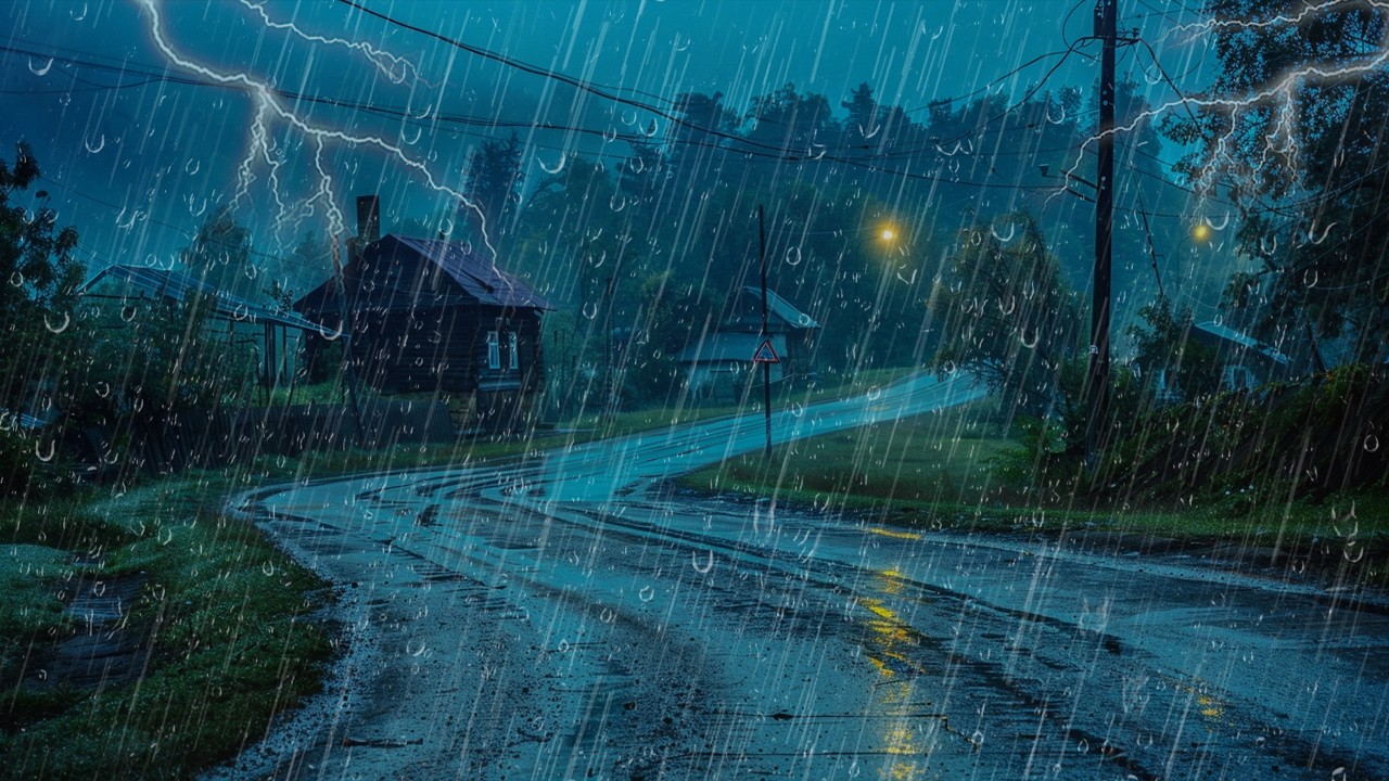 Sonido de Lluvia Relajante para Dormir - Lluvia y Truenos en Techo , Rain Sound for Sleeping #184