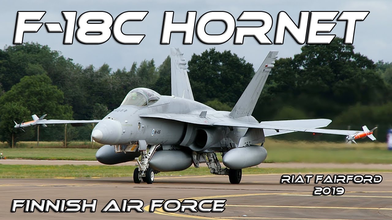 RIAT 2019 4K UHD F-18  F/A 18 C Hornet Finnish Air Force  Winner Best Display by RIAT Members