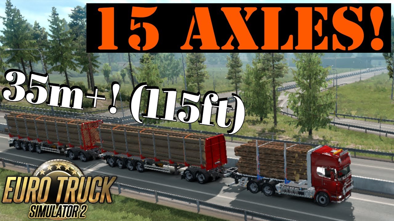 Timber Truck 15 Axles R730 HCT Full Drive!  *Drive It Like You Stole It* ETS2
