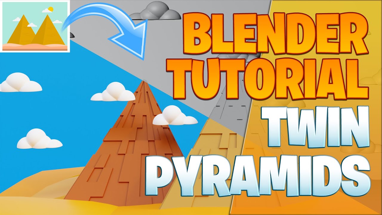 Twin pyramids Blender Tutorial