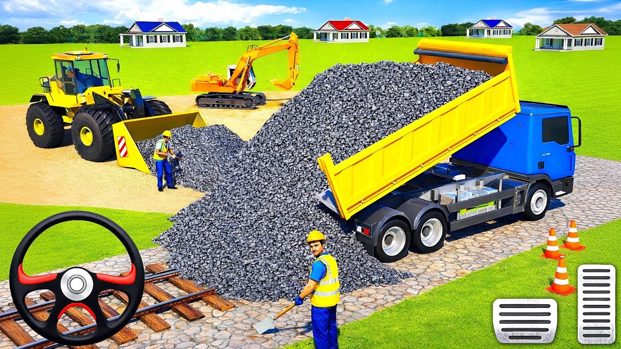 JCB Game 3D Road Construction Simulator - Real Heavy Machine Power 🚧🔥 (Android Gameplay)