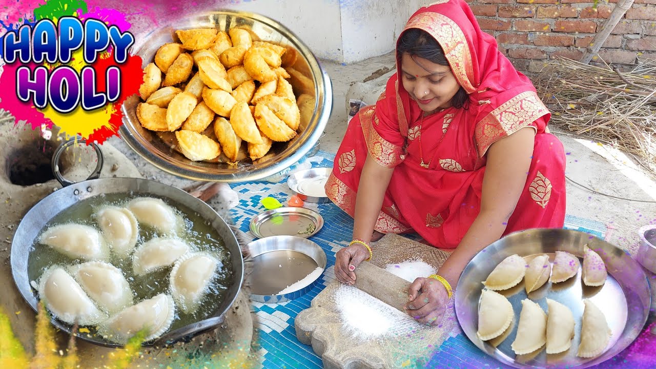 😋होली के अवसर पर खोया वाली खस्ता गुजिया बनाने का सबसे आसान तरीका जो मेहमान खाये आपके गुन गायेगा