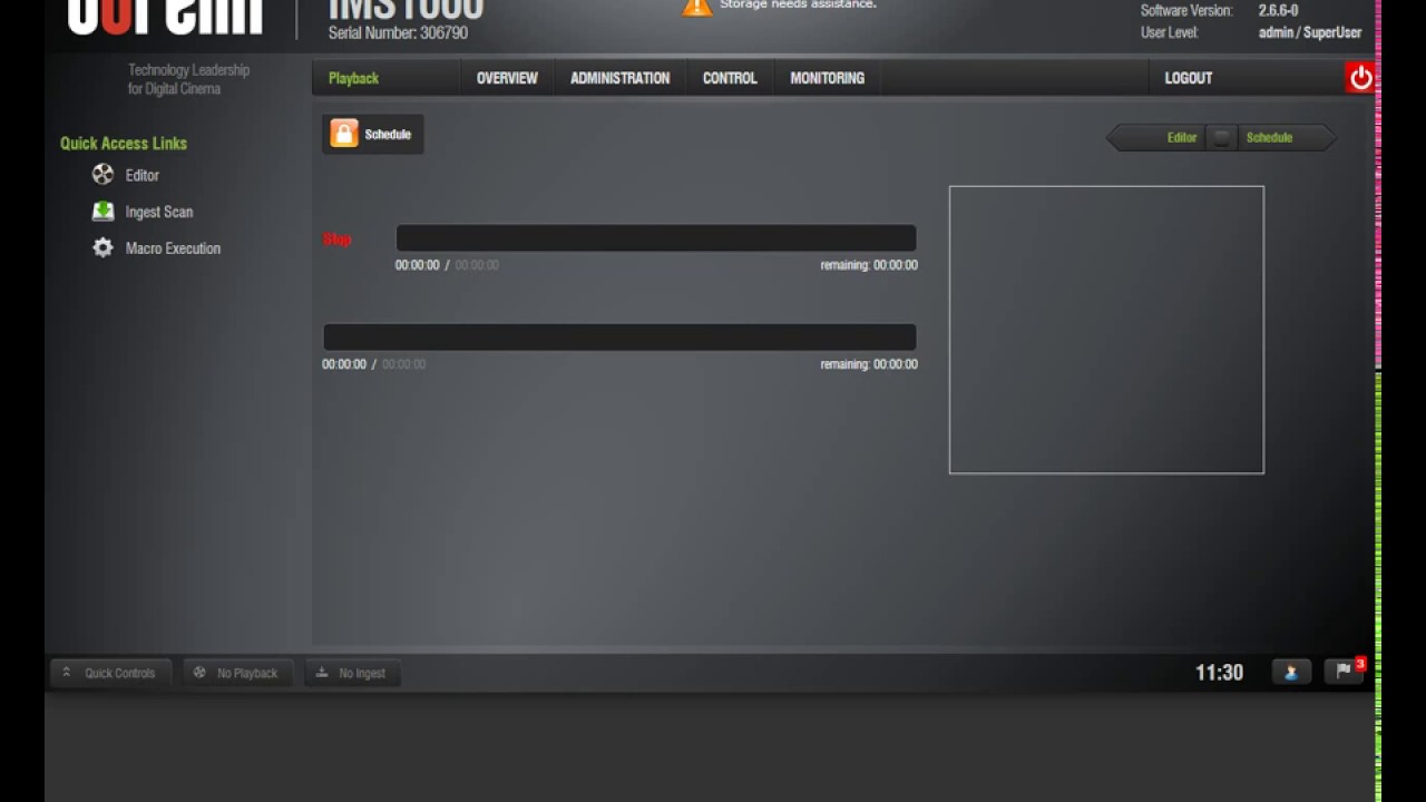 How to setup Automation CUE of Baco doremi IMS1000