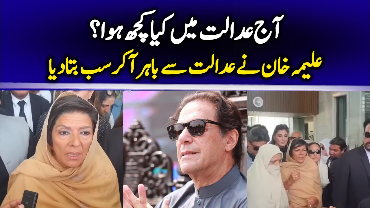 Islamabad: Former Prime Minister Imran Khan's Sister Aleema Khan Talks to Media Reporters