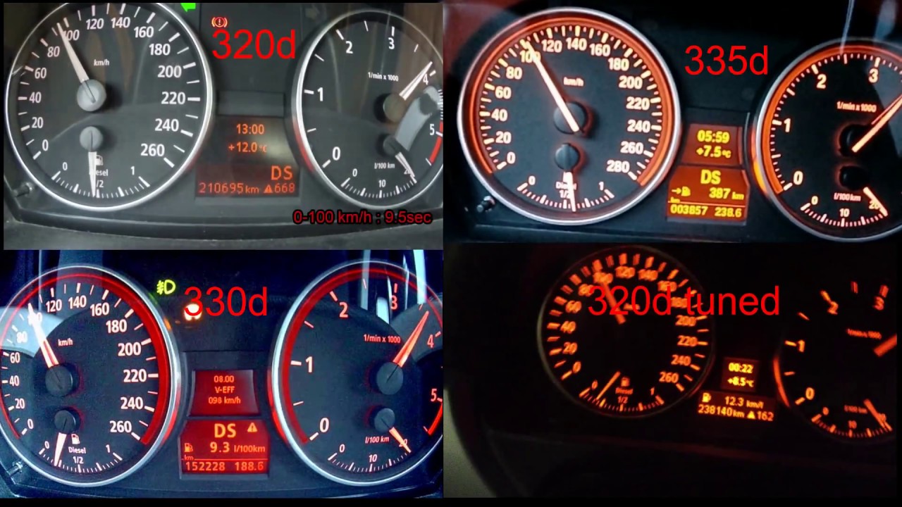 Acceleration 80-200 e90 320d stage 3 vs 335d vs 330d vs 320d
