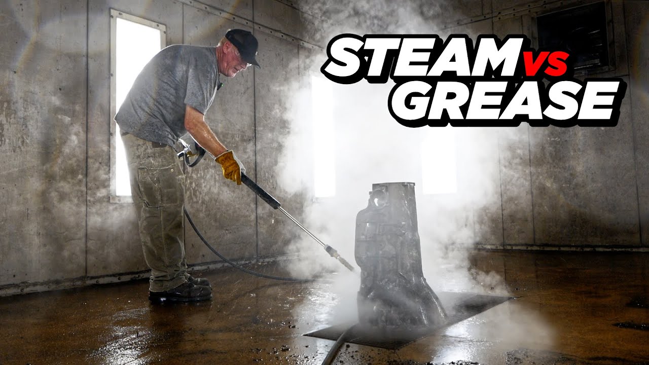 How Fast Can Steam Clean This Greasy Transmission?