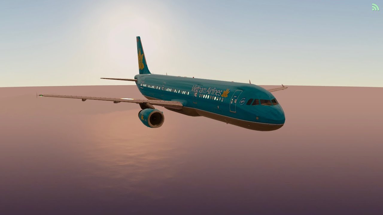 [HD] Infinite Flight Simulator Multiplayer Vietnam Airline  A321 takeoff KLAX runway 07R