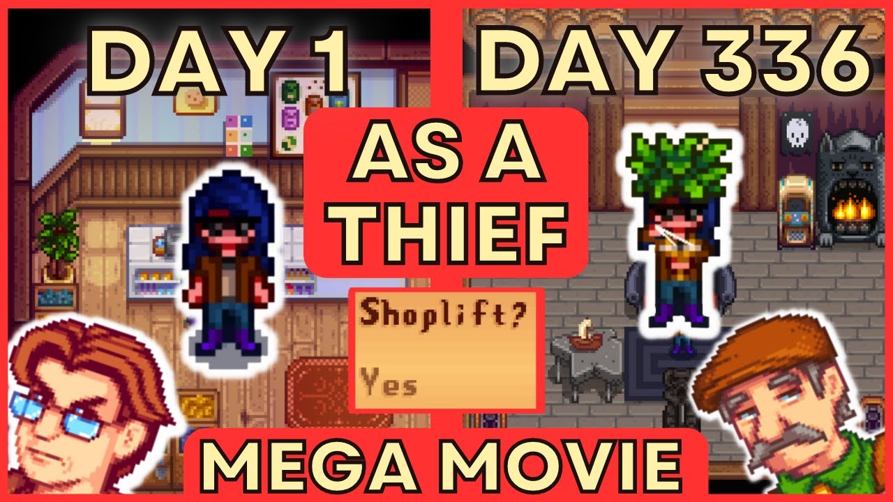 I played 336 days of Stardew Valley as a THIEF 🦹🏻‍♀️ THE MEGA MOVIE