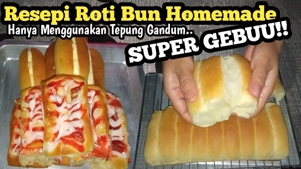 Resepi Roti Bun Homemade Gadis Kampung/Roti Cream + Roti Sosej SUPER GEBUU!!!!