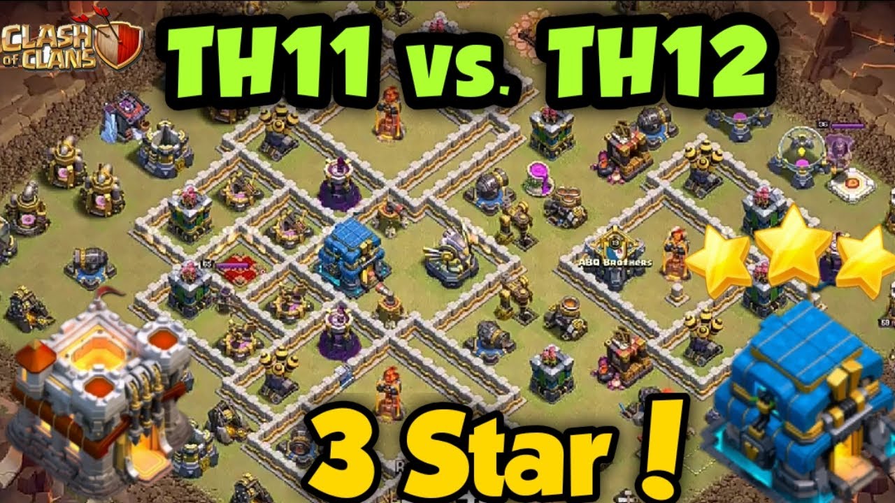 TH11 vs. TH12 3 Star Attack Strategy - Best Hybrid Attack 2021 - Clash of Clans