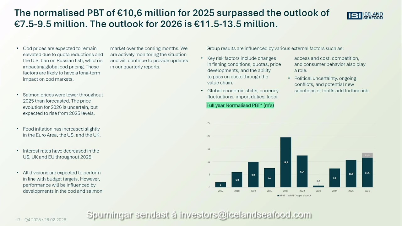 Iceland Seafood International Q4 and 2025 full-year results