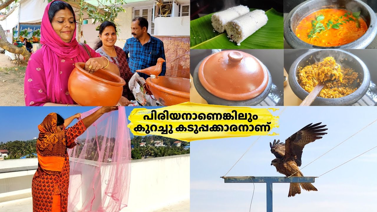 Vlog | Prawns Curry | Malli Mulaku Unakkal | Vazhakoompu Thoran | Mud pot Exibition | Salu Kitchen
