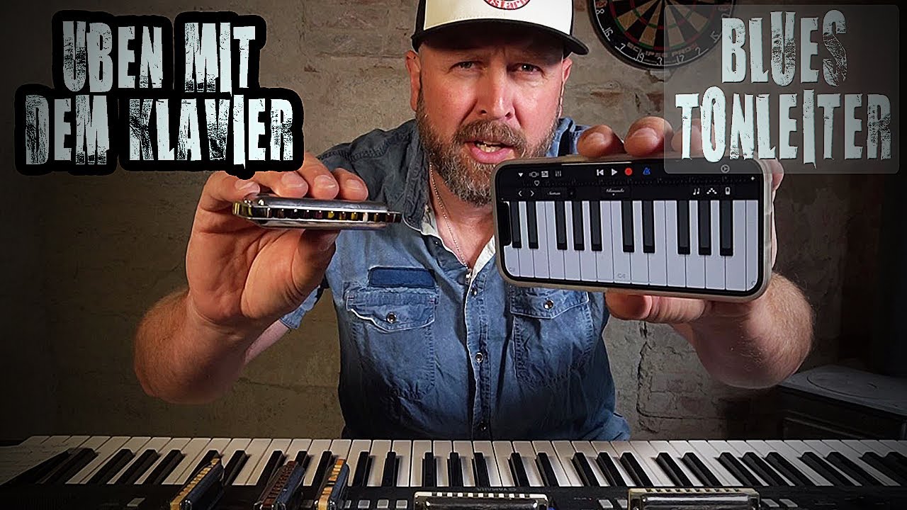 Bluesharp (Mundharmonika) lernen #35 Die Bluestonleiter und Positonen mit Hilfe des Klaviers üben.