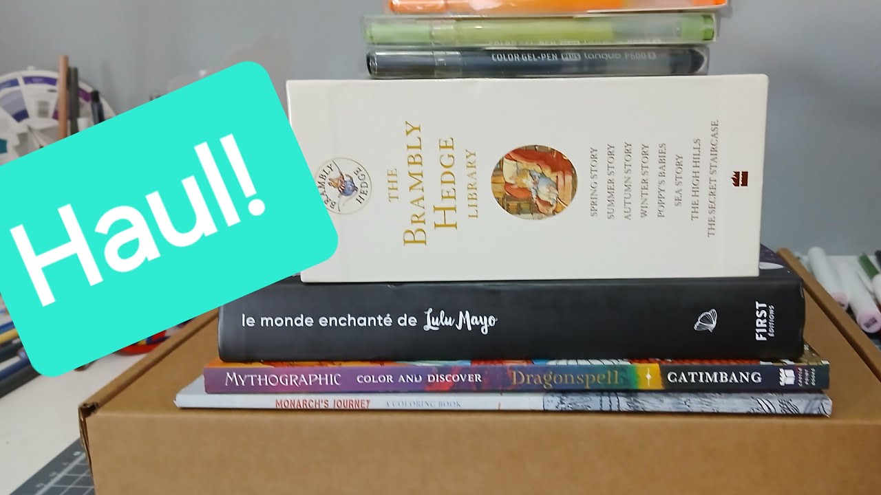 Colouring haul New books and some  supplies too!