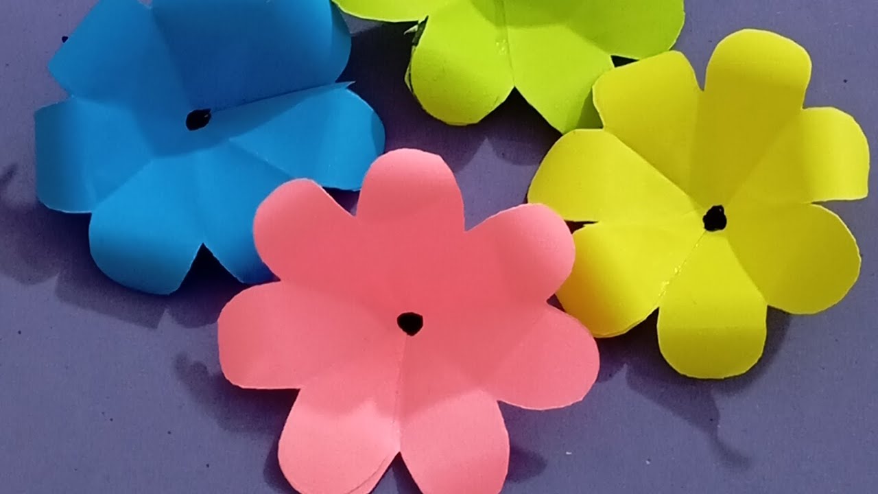 Easy Paper Flower | How To Make Paper Flower | DIY Flower Craft Making| Easy Handmade Flowers Craft