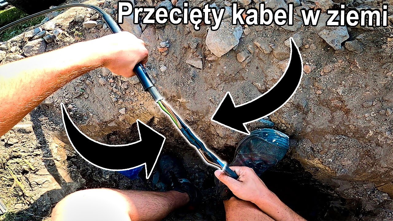 ŁĄCZENIE PRZECIĘTEGO KABLA W ZIEMI. KROK PO KROKU