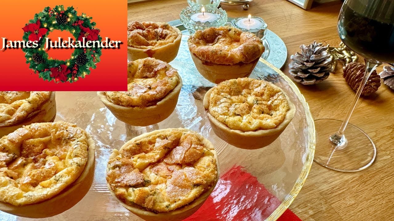 Små ostetærter - virkelig hyggelige med et glas rødvin!