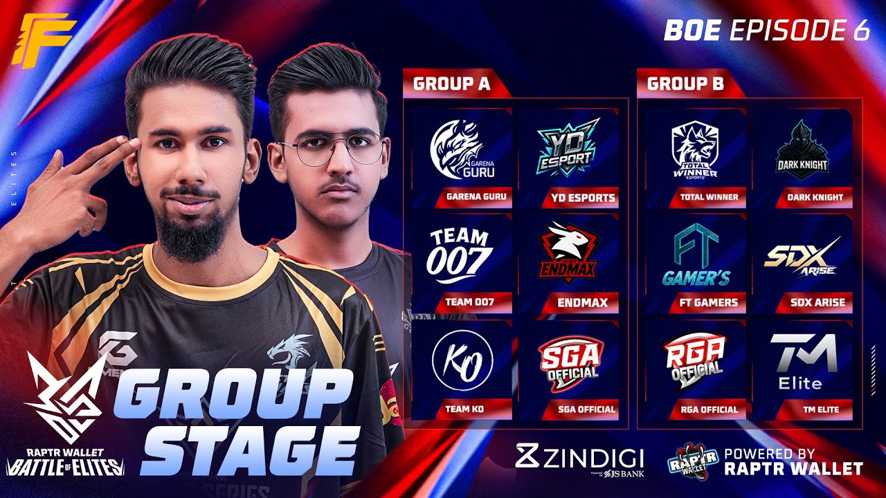 Battle of Elites EP-6 | Group Stages Day 01🔥| Powered by RAPTR Wallet | ‪@FreeFireEsportsPakistan ‬