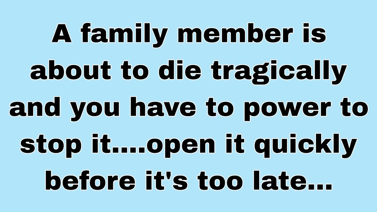 📃A family member is about to die tragically and you have to power to stop it...