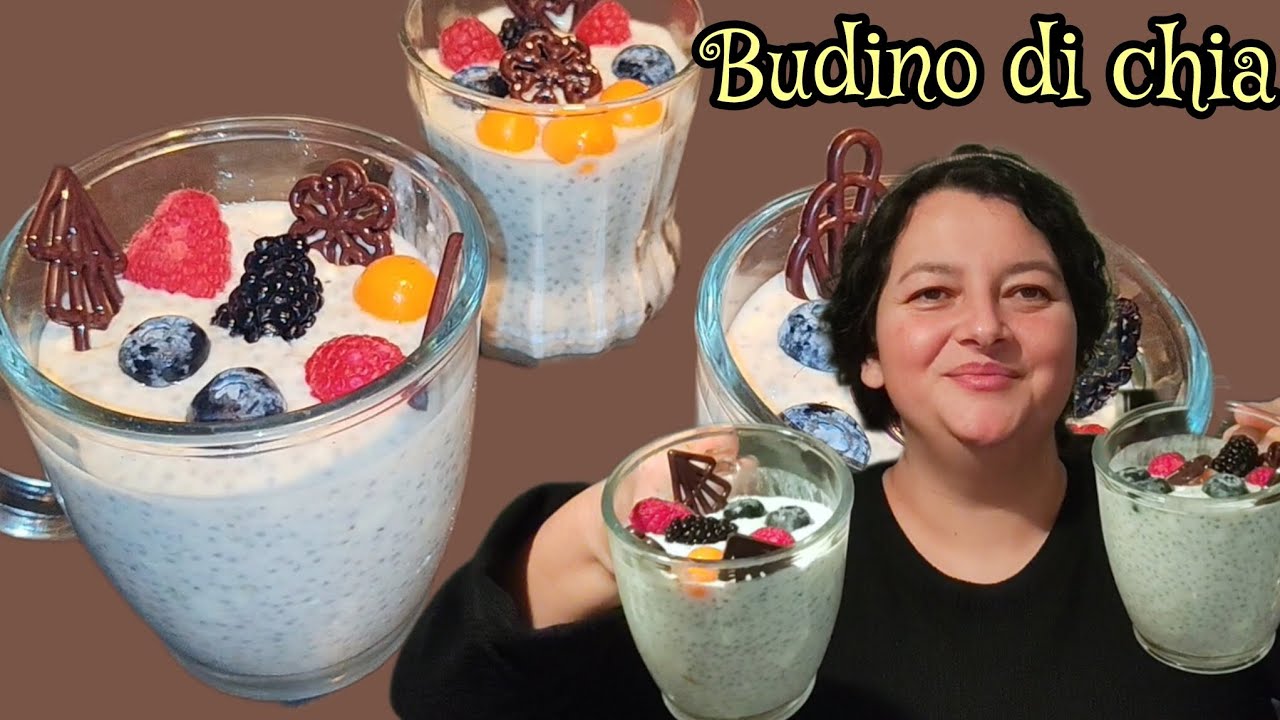 BUDINO di CHIA dolce al cucchiaio senza cottura e senza zucchero MERENDA LIGHT 