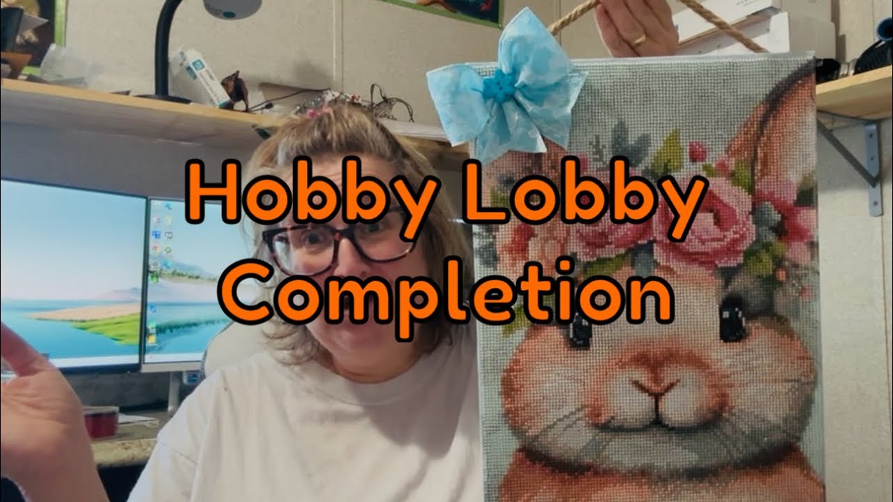 Картина, выполненная методом алмазной живописи, из магазина Hobby Lobby.