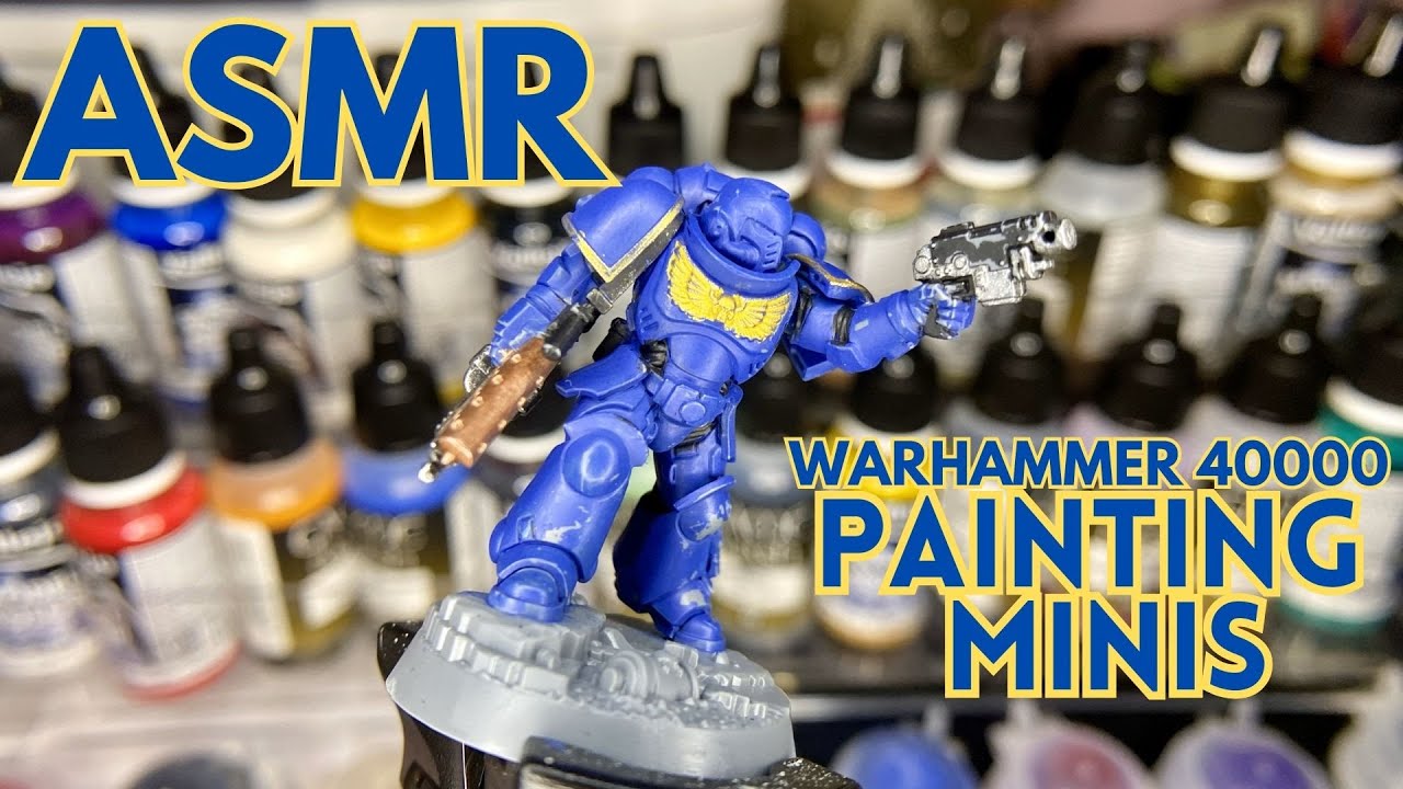 ASMR Painting the Warhammer 40K Infernus Space Marine Mini