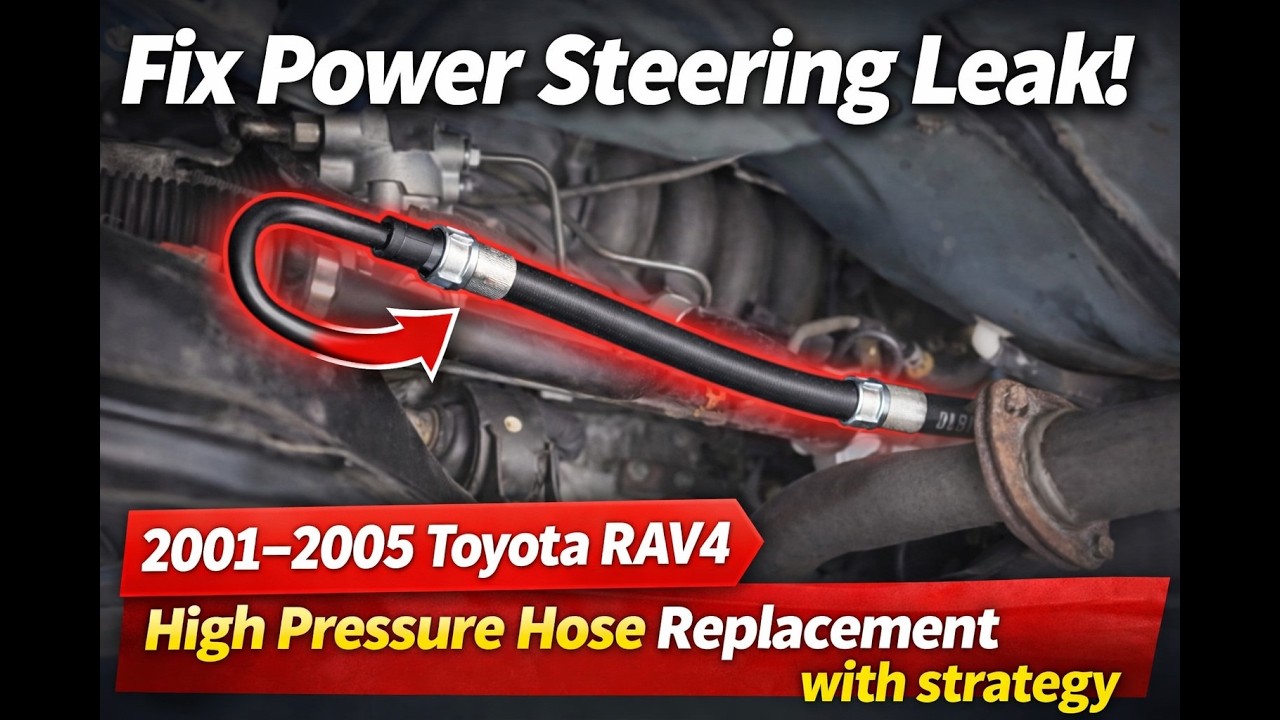 Fix Power Steering Leak! 2001–2005 Toyota RAV4 High Pressure Hose Replacement