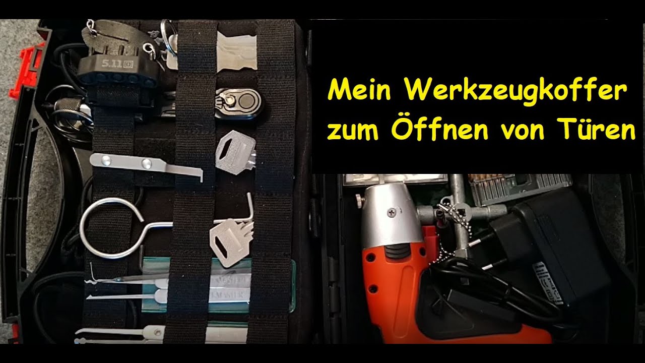 Sperrwerkzeug für den taktischen Einsatz mit Lockpicks und Elektropicker