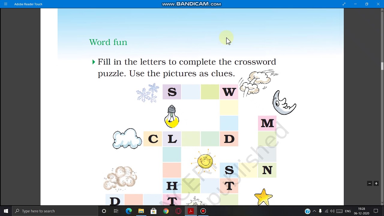 Class- II Subject- English Topic- Crossword puzzle