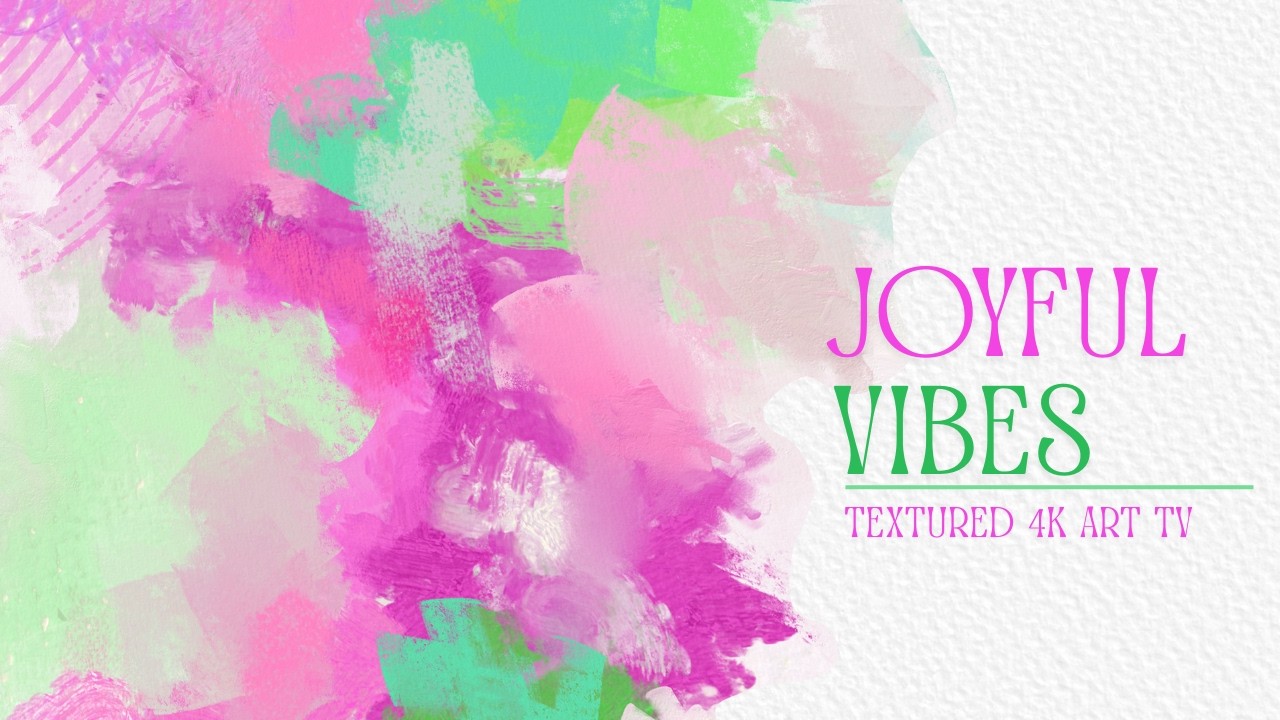 Joyful Pink & Lime Framed Abstract Art 🎨 Dopamine Decor TV Screensaver 4K (1 Hour)