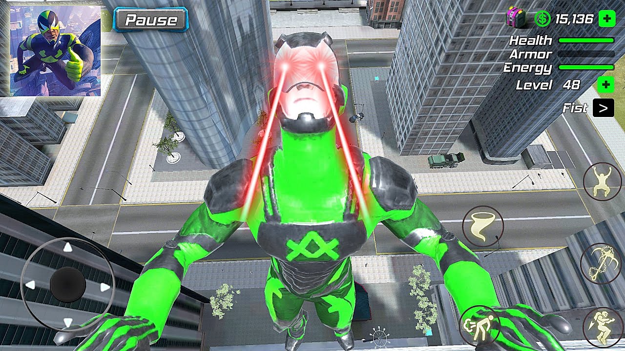 Rope Frog Ninja Hero Car Vegas - Superhero in town New Update - GamePlay
