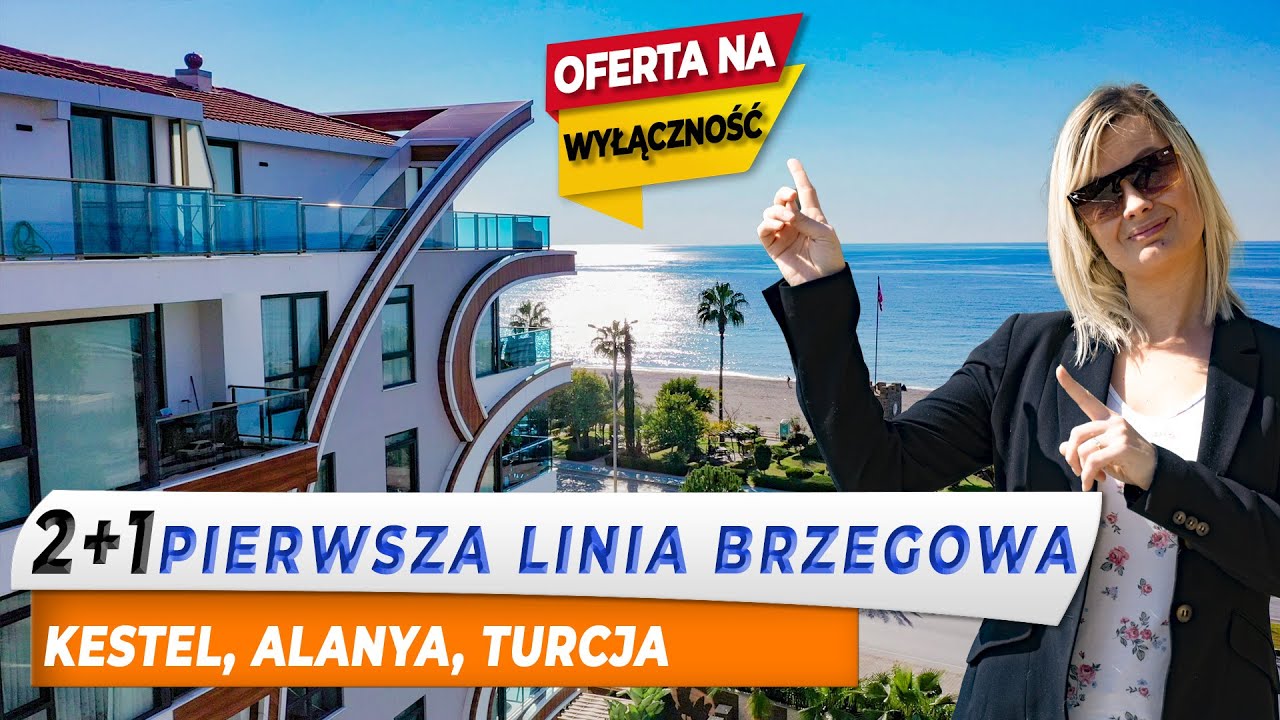Mieszkanie 2+1 pierwsza linia brzegowa Kestel, Alanya, Turcja