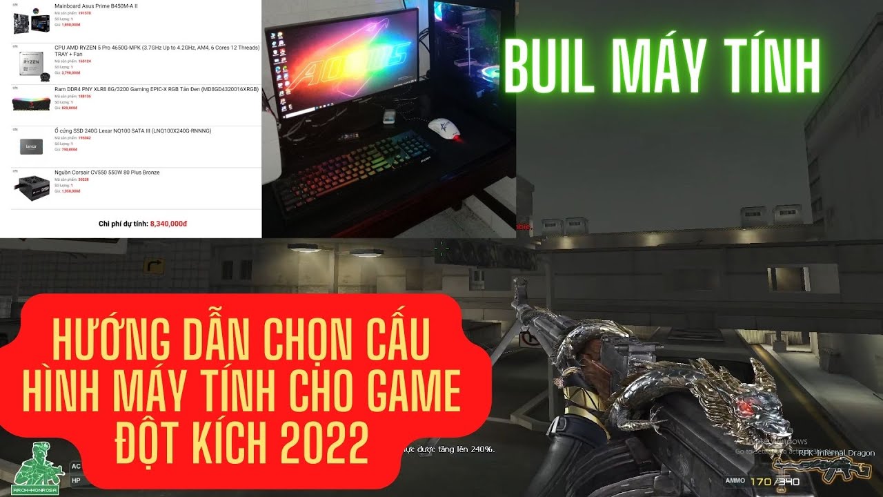 Những cấu hình máy tính chơi mượt Đột Kích 2022 | Buil cấu hình chơi game Đôt Kích | Linh kiện PC