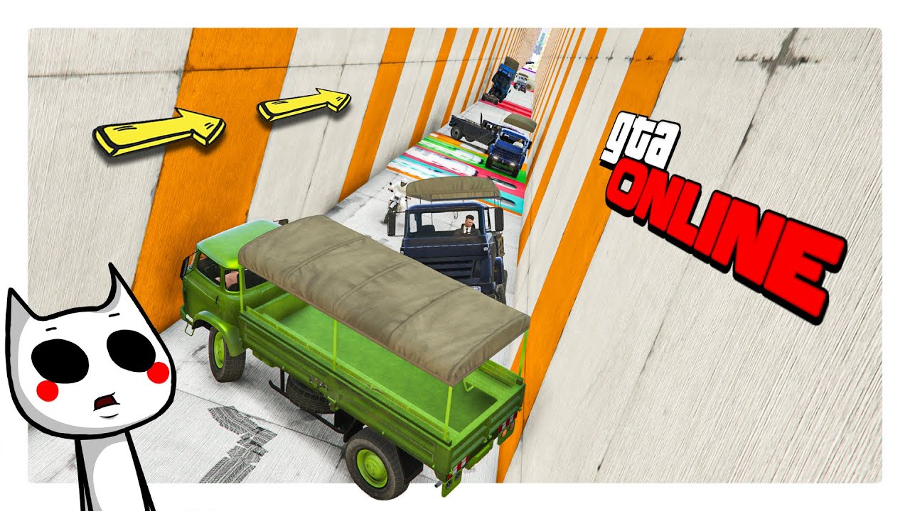 30 ЧЕЛОВЕК НА НОВОМ ТРАНСПОРТЕ В ОЧЕНЬ УЗКОЙ СТЕНКА НА СТЕНКУ (ГТА 5 ОНЛАЙН, GTA ONLINE)